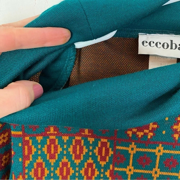 Vintage 90s Granny Sweater Tunic Patchwork Design Oversize Size Small Womens - Picture 6 of 12